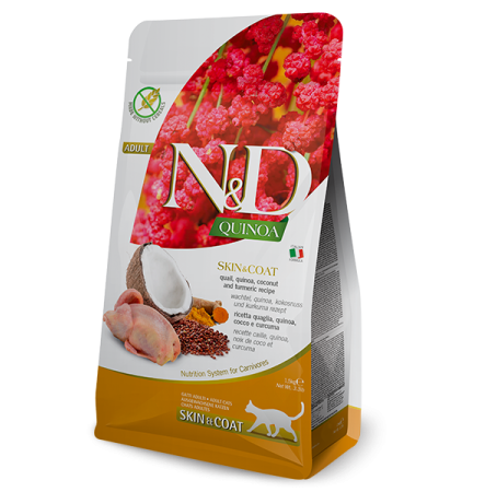 Farmina N&D Quinoa Skin & Coat Quail Grain Free Adult Cat 300 г